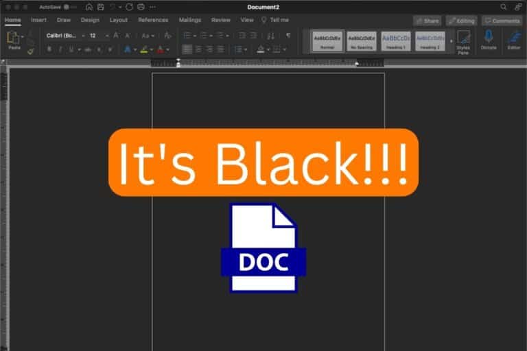 why is Microsoft word black? (ANSWERED!)